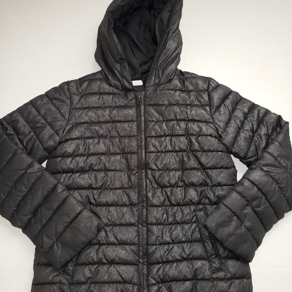 Crazy 8's Girls Black Shimmer Puffer Coat